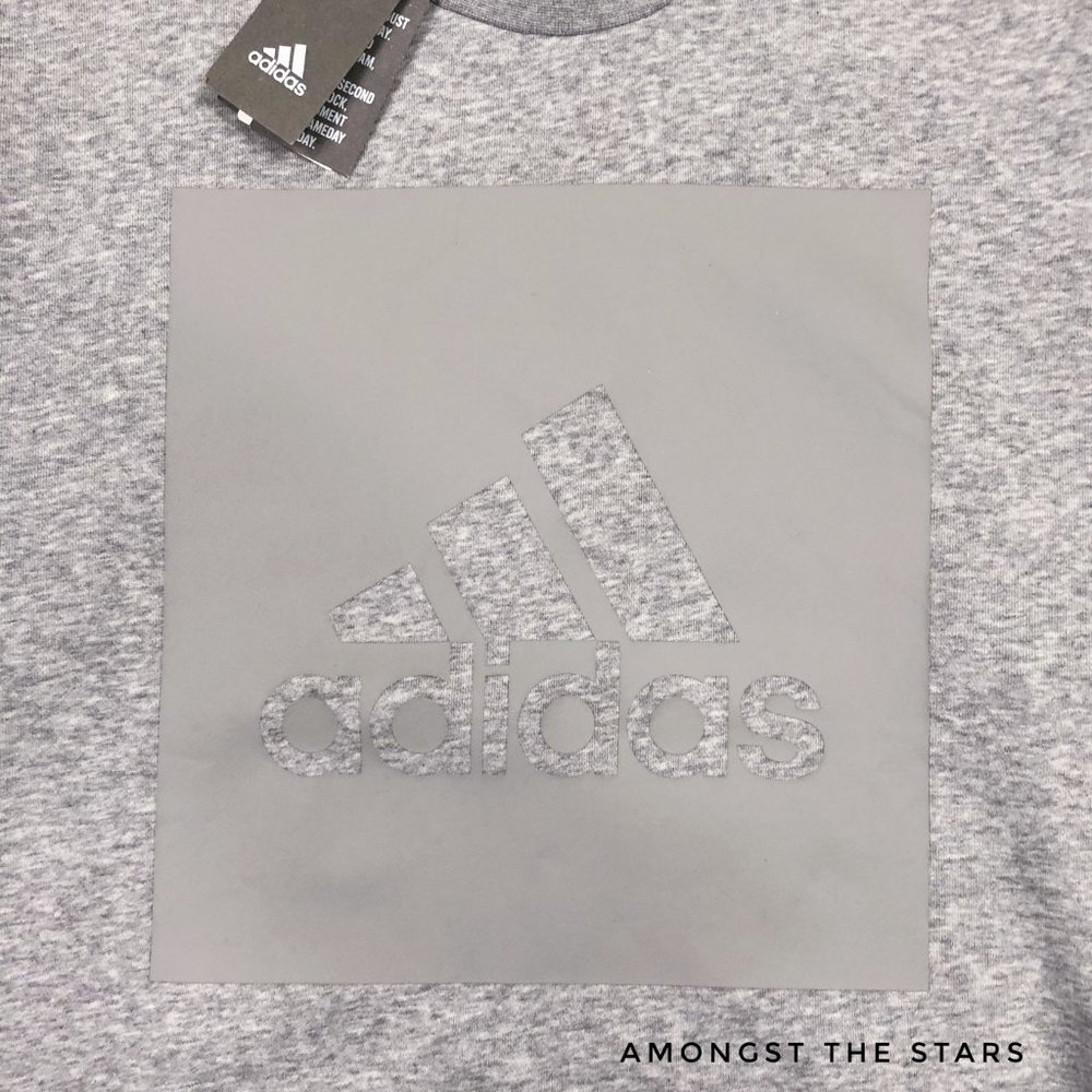Adidas Sports ID Logo Grey Crewneck Sweatshirt - Picture 8 of 10